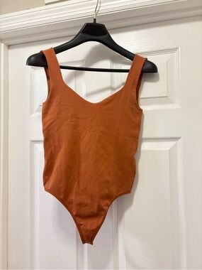 Intimately Free People Rust Orange One-Piece Bodysuit Sz M/L